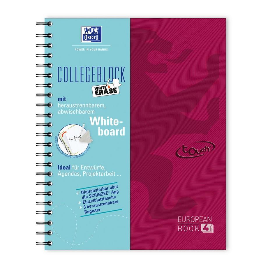 Oxford Gebundenes Notizbuch
 Inkl. Whiteboard 