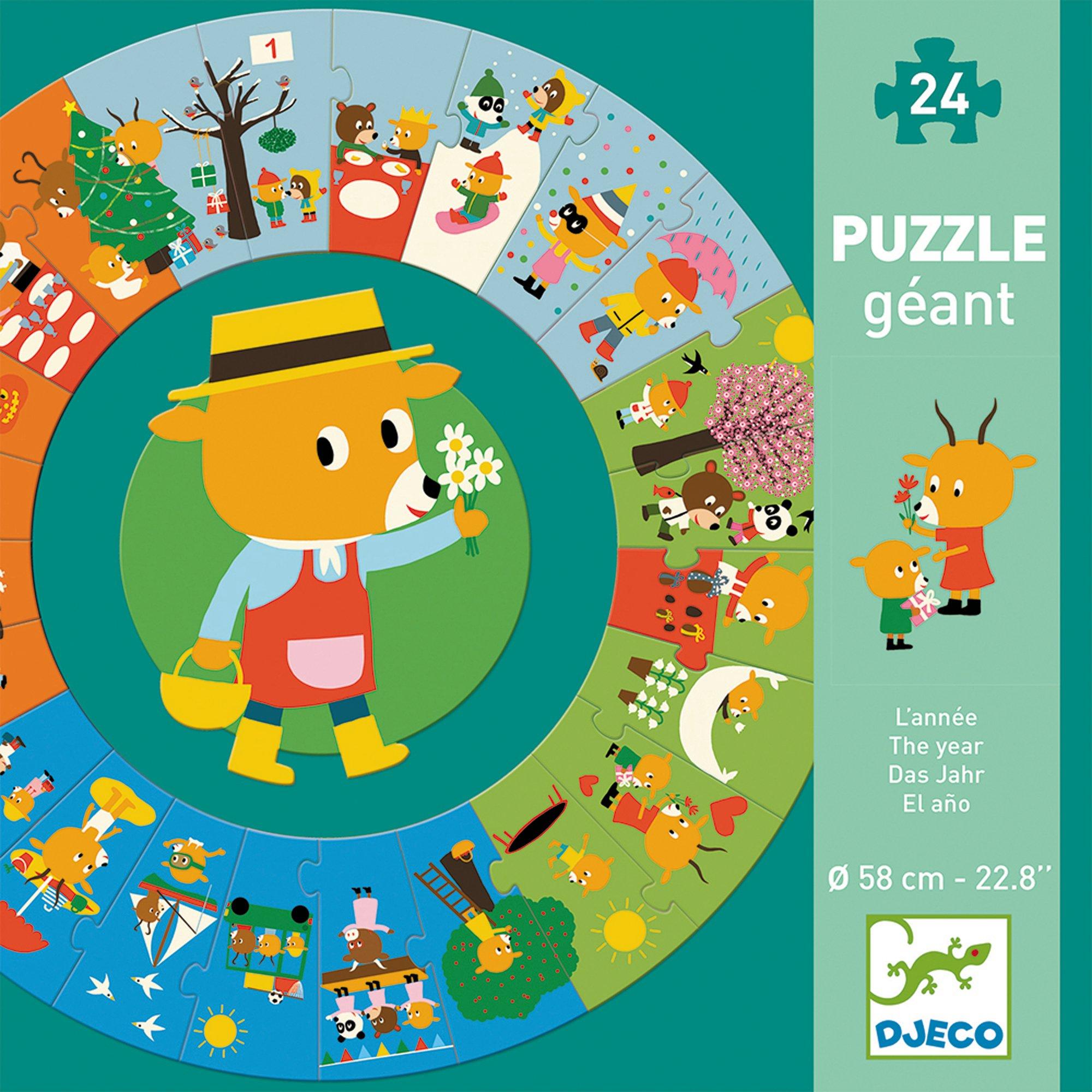 Image of Djeco Puzzle Das Jahr, 24 Teile