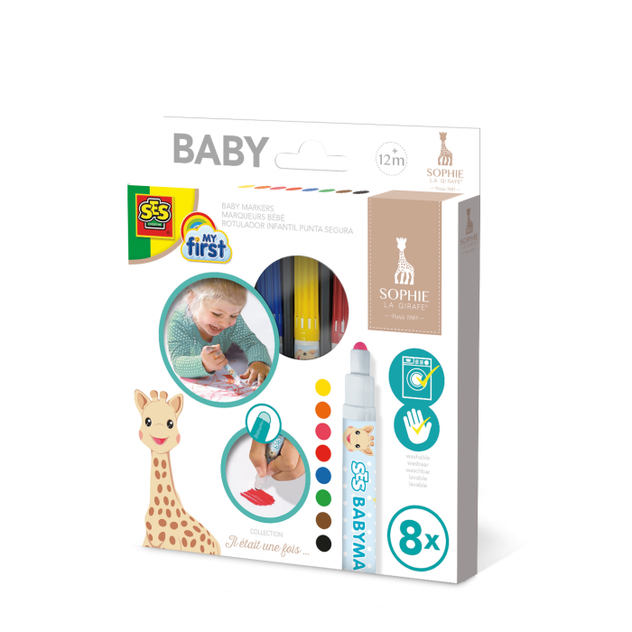 Image of SES Babymarker, Sophie la girafe SES Baby Marker 8 Stück Sophie