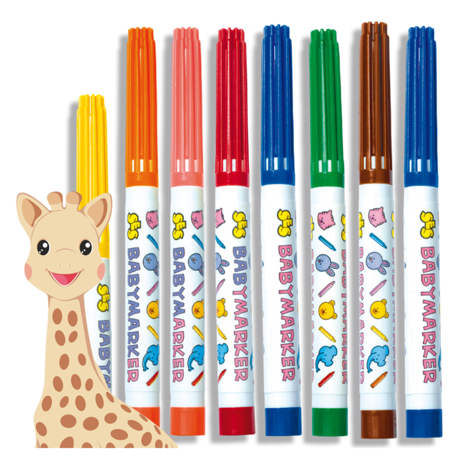 SES Babymarker, Sophie la girafe SES Baby Marker 8 Stück Sophie 