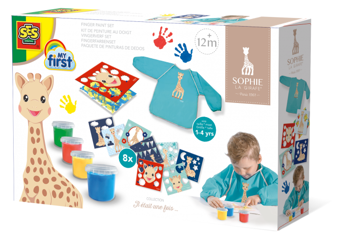 SES SES Fingerfarben Set Sophie Kit de peinture au doigt, Sophie la girafe 