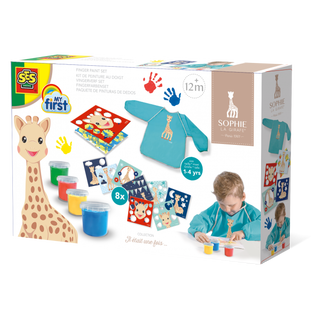 SES SES Fingerfarben Set Sophie Kit di pittura con le dita, Sophie la girafe 