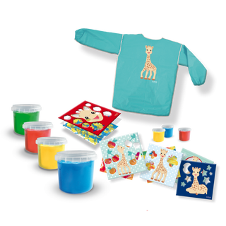 SES SES Fingerfarben Set Sophie Kit di pittura con le dita, Sophie la girafe 