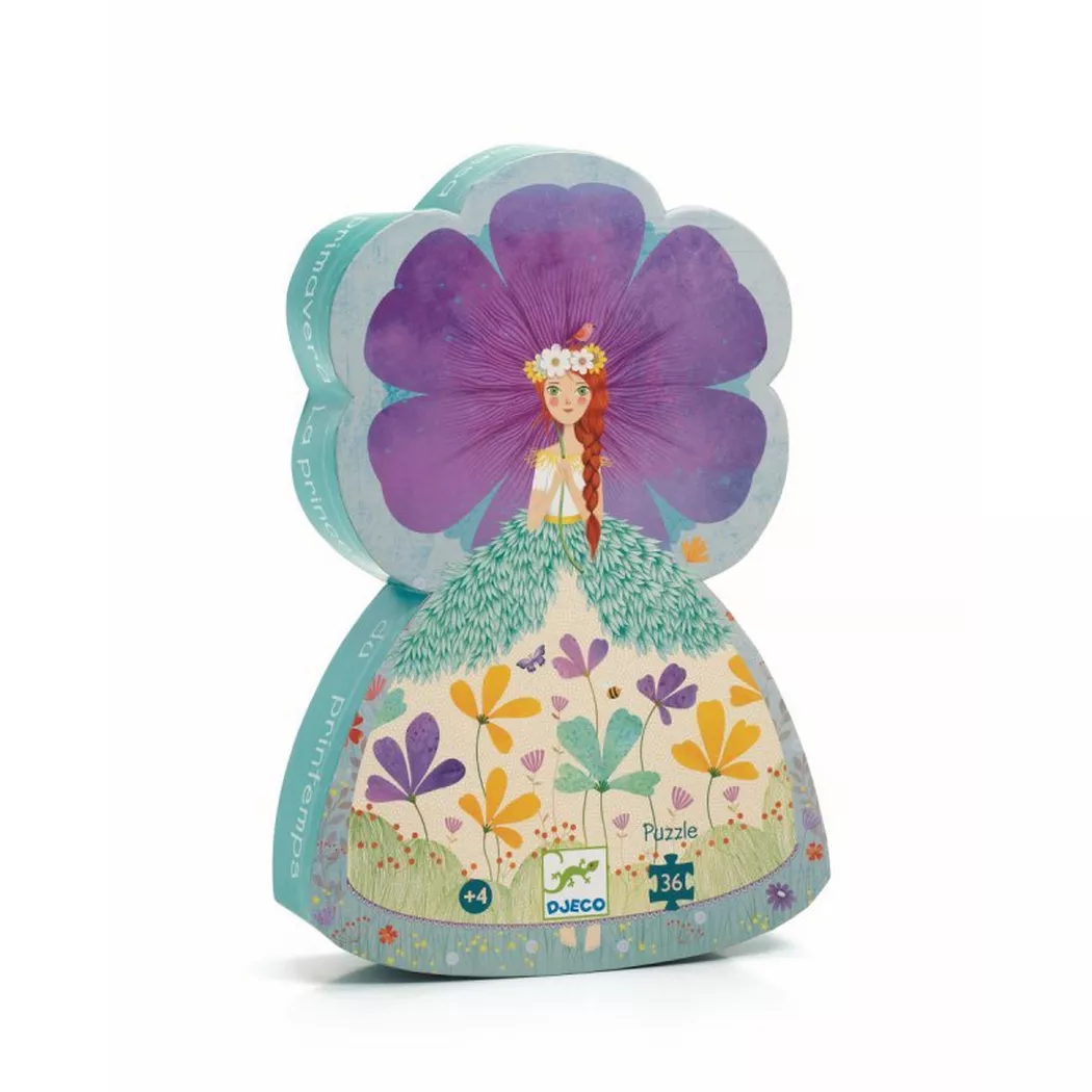 Djeco - Puzzle Prinzessin des Frühlings, 36 Teile, Multicolor
