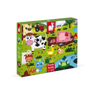 Janod Puzzle die Tiere auf der Farm Puzzle Tattile Gli Animali della Fattoria 20 pezzi 