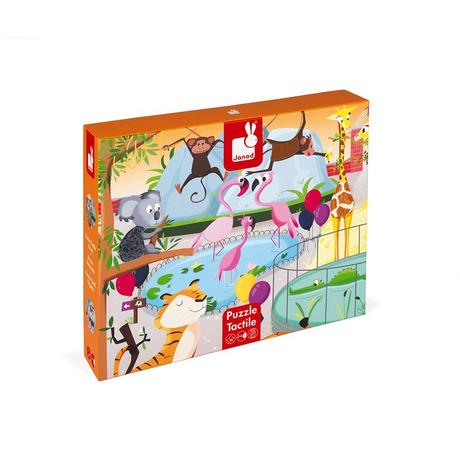 Janod Puzzle Ein Tag im Zoo 20tlg Puzzle Tactile 'Journée Zoo' 20 pcs 