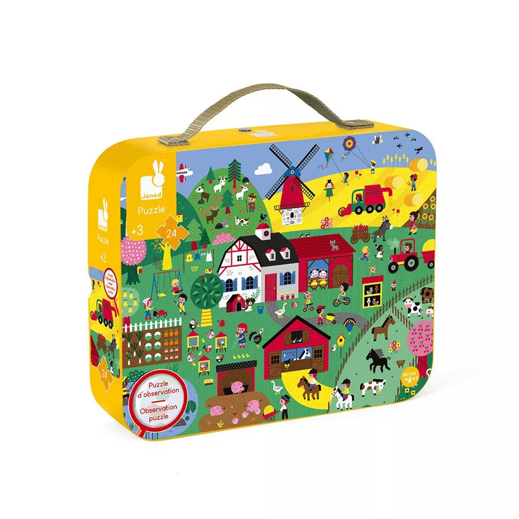 JANOD zoekpuzzel Boerderij 3jr+/ 24 stks
