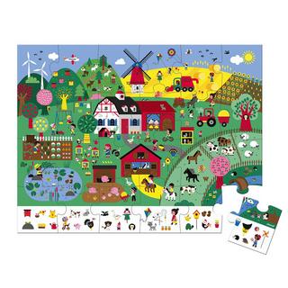 Janod Puzzle Bauernhof 24 Teile mit Puzzle Bauernhof 24 Teile mit Suchspiel 