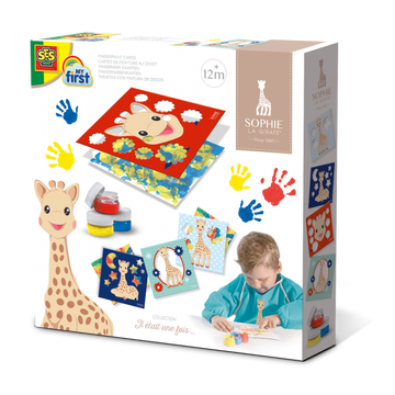 Fingerfarbenkarten, Sophie la girafe