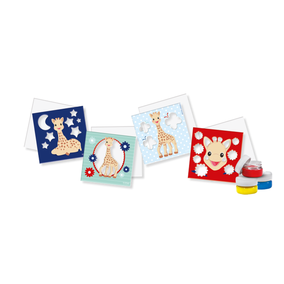 SES  Cartellini a colori con le dita, Sophie la girafe 