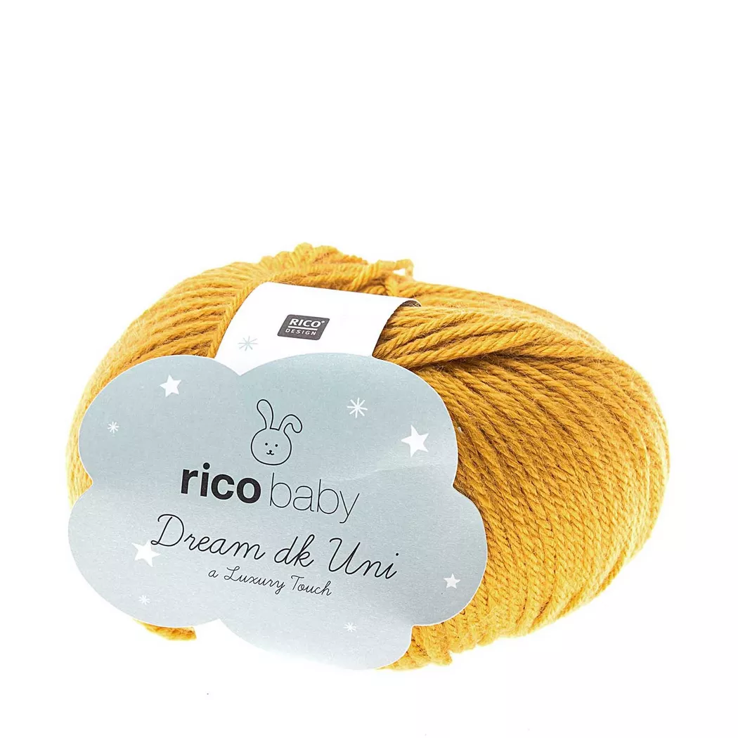 Rico Design Rico Baby Dream dk uni - A Luxury Touch Senf