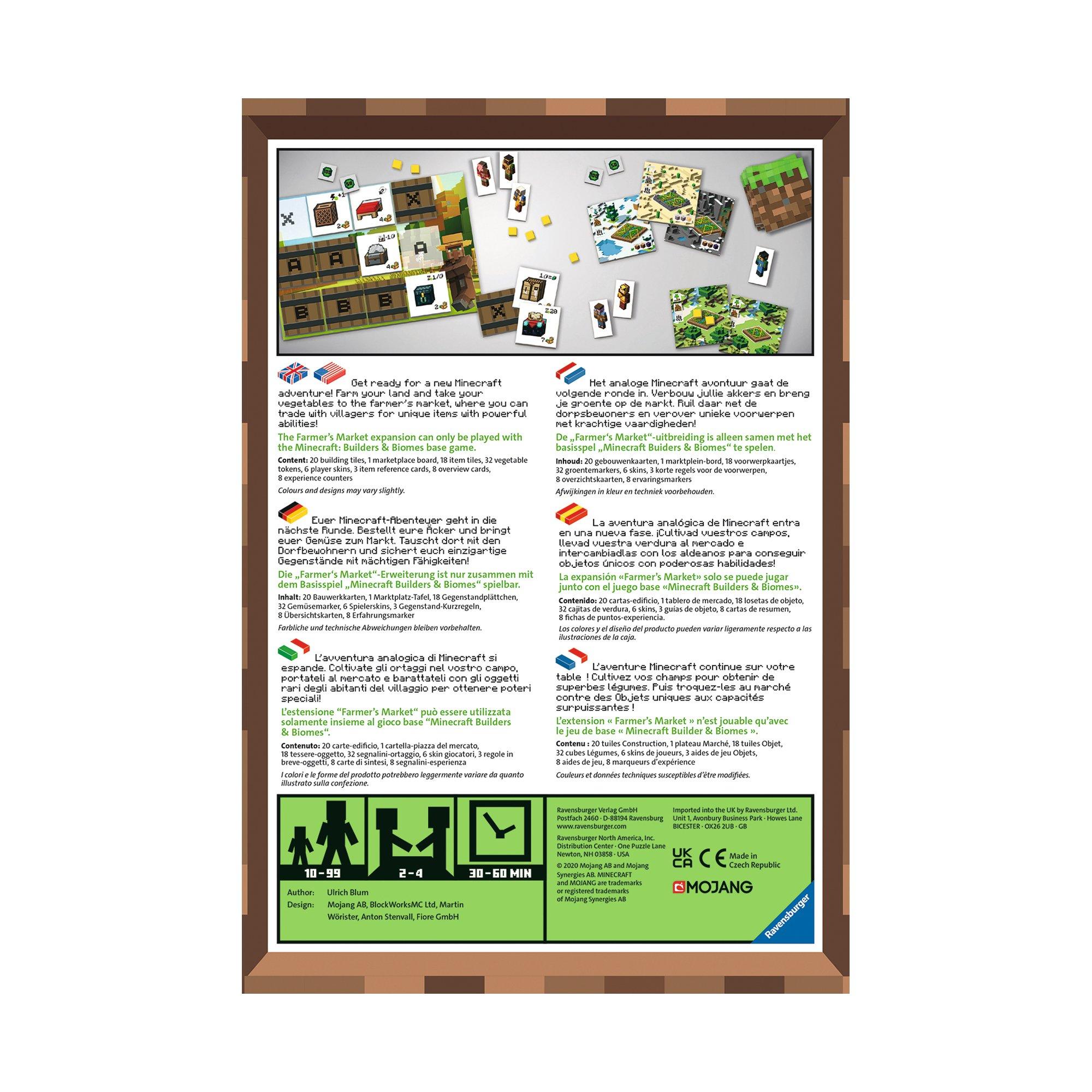 Ravensburger  Farmers Market, Minecraft Builders & Biomes Estensione 