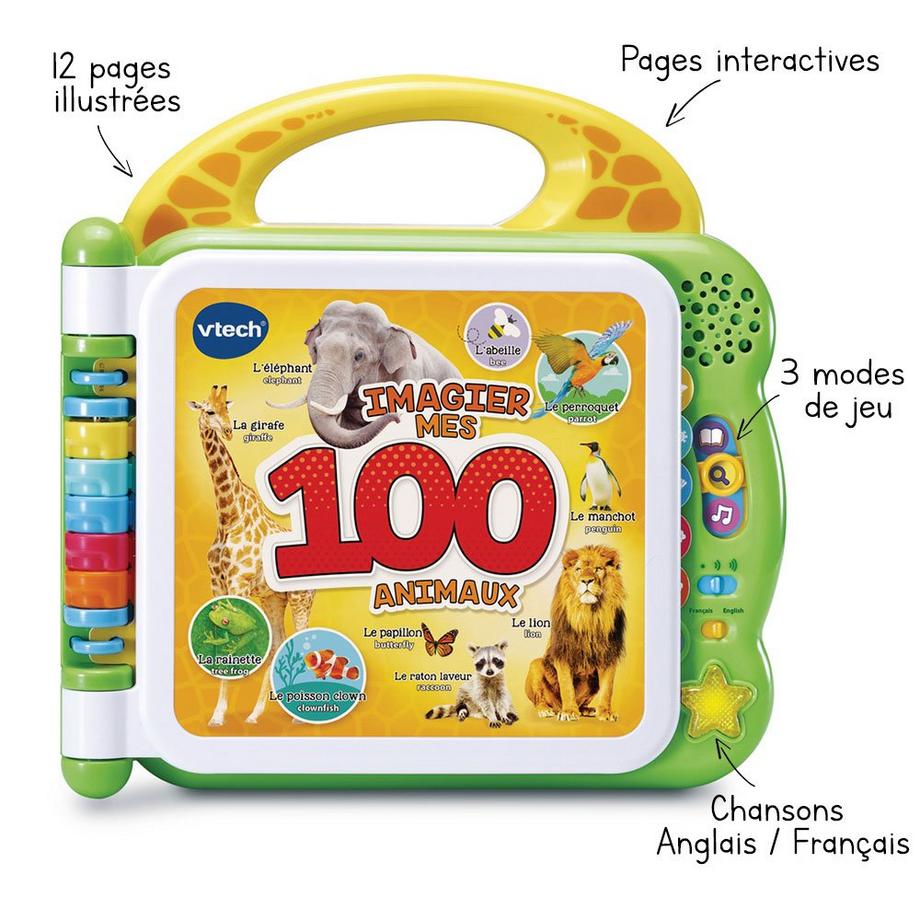 vtech  Mon imagier des animaux bilingue, Francese 