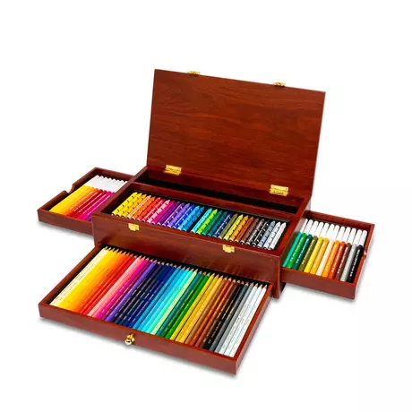 Coffret bois 30 crayons de couleur