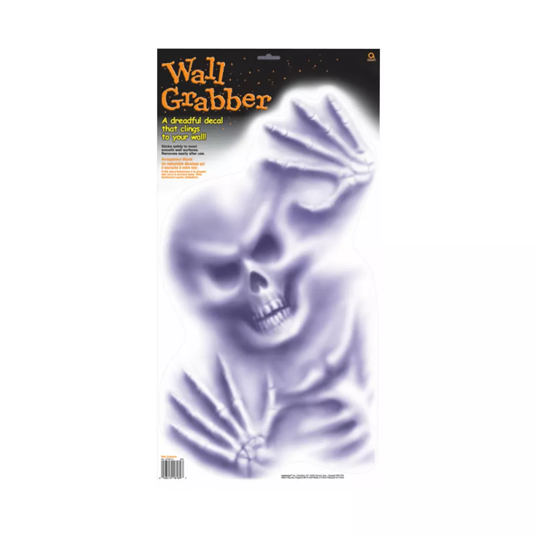 Amscan - Wand-Sticker Skelett Folie, 61x30cm, Weiss