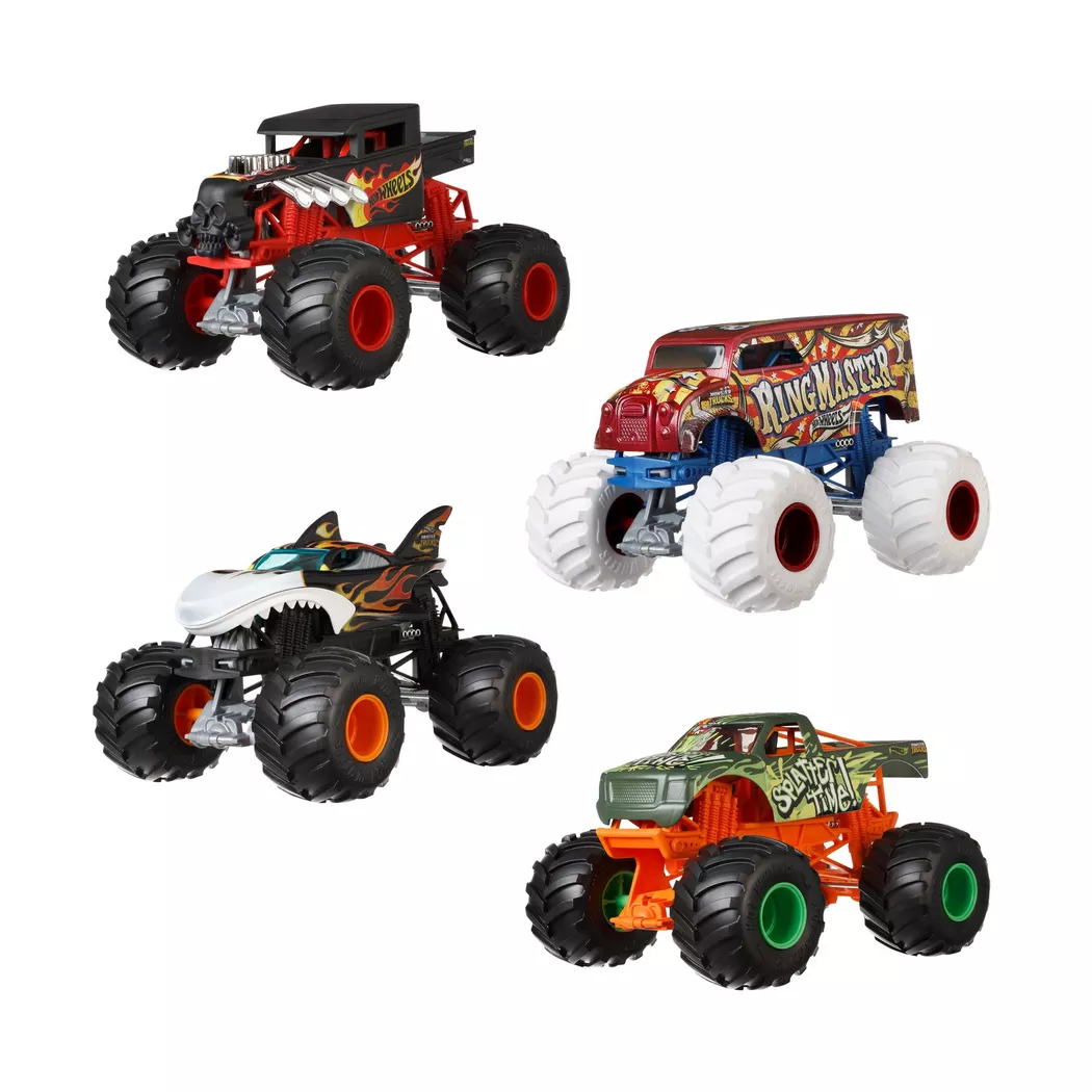 Hot Wheels - Monster Trucks 1:24 Die-Cast Sortiment, Zufallsauswahl, Multicolor