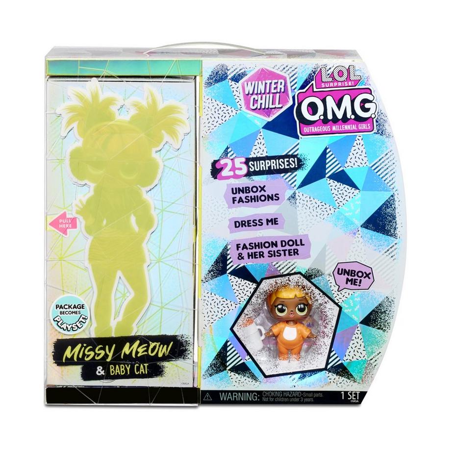 L.O.L. OMG Winter Chill African-American Missy Meow, Pack surprise 