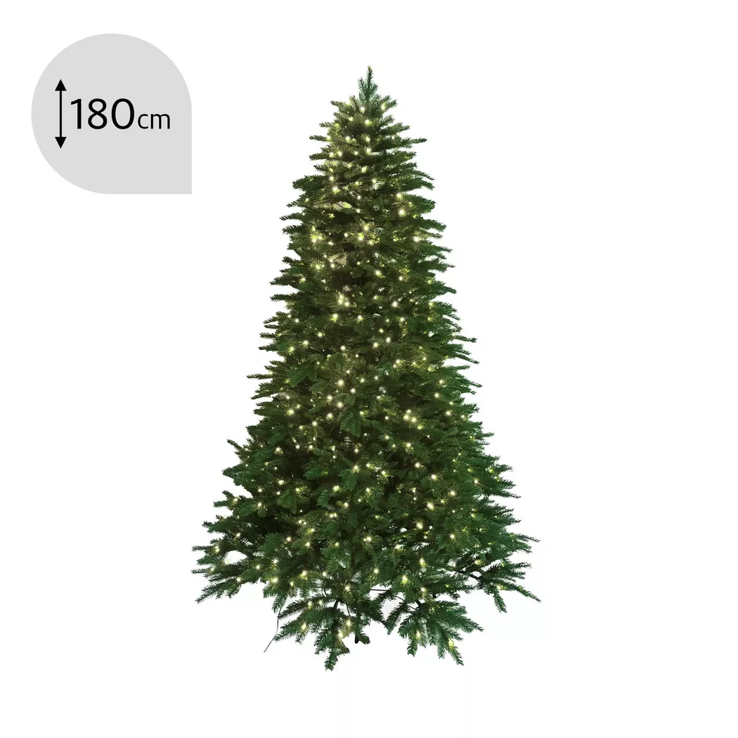 Manor - Künstlicher Tannenbaum mit LED Beleuchtung, 180cm, Dunkelgrün 2