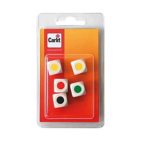 Carlit  5 Farbwürfel, Holz, 16mm 