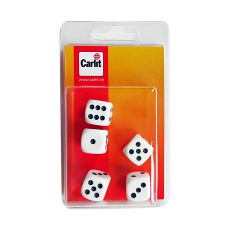 Carlit  5 dado in plastica, 16mm bianche 
