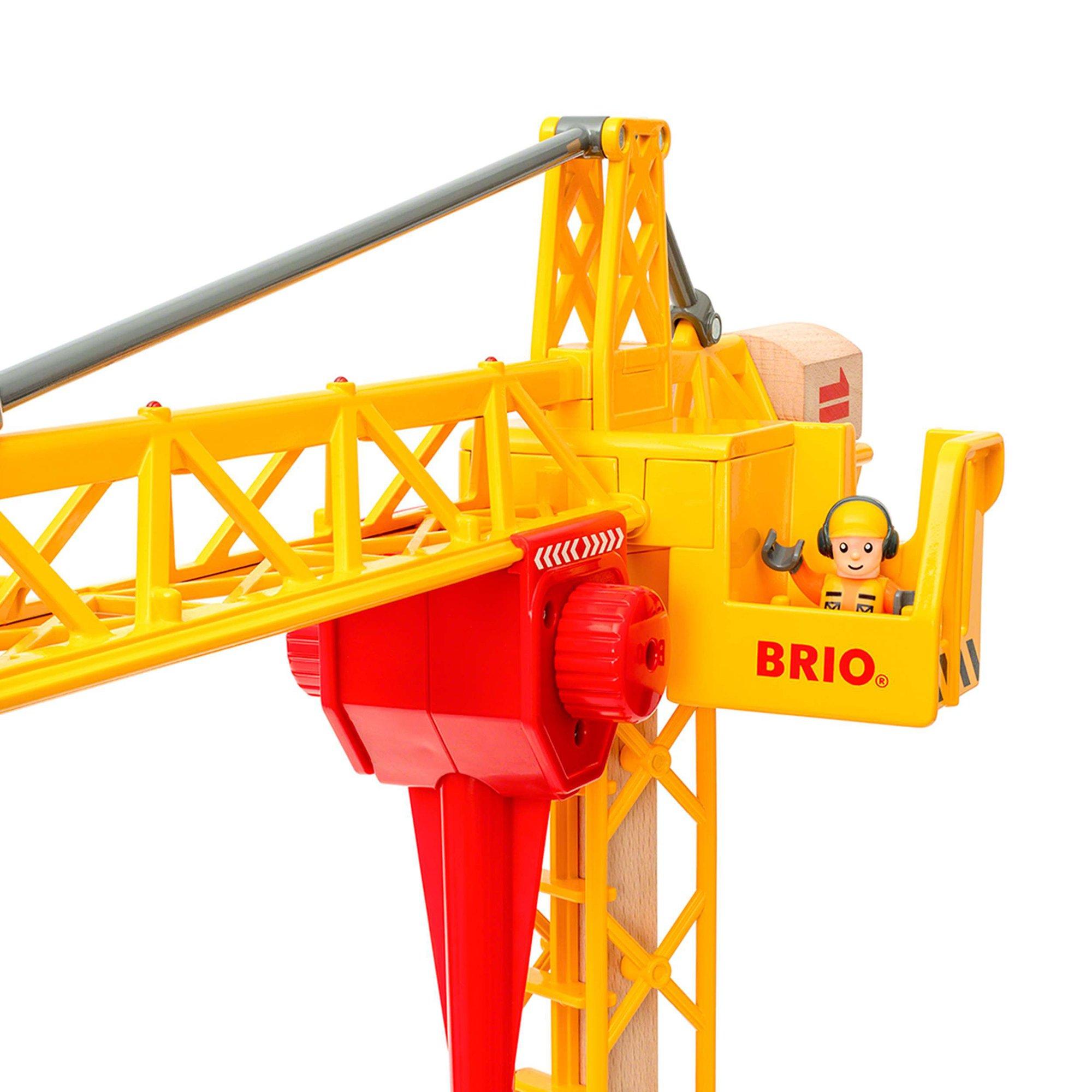 BRIO  Grande gru da cantiere con luce 