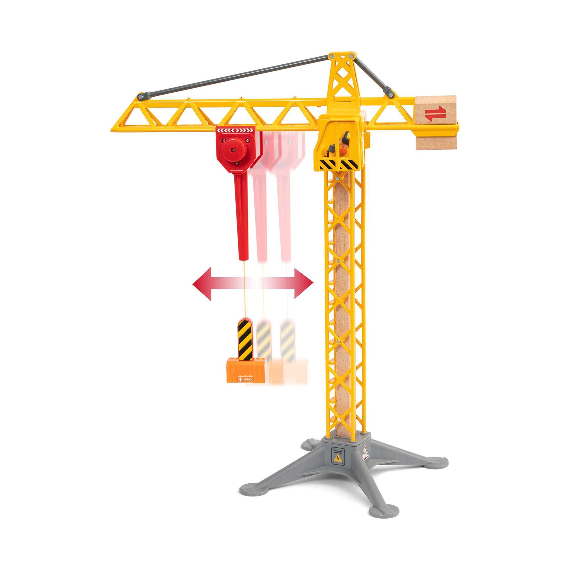 BRIO  Grande gru da cantiere con luce 