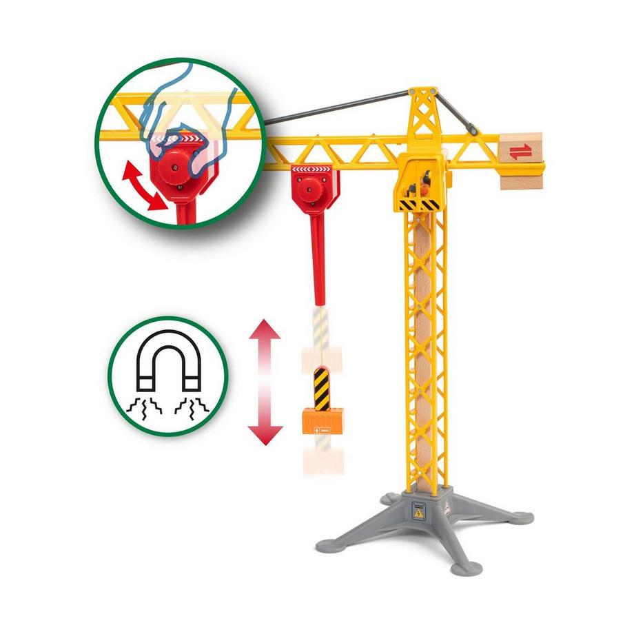 BRIO  Grande grue de construction avec lumière 
