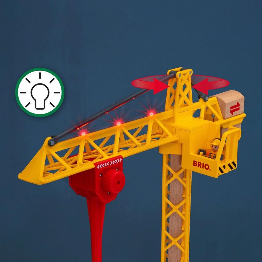 BRIO  Grande grue de construction avec lumière 