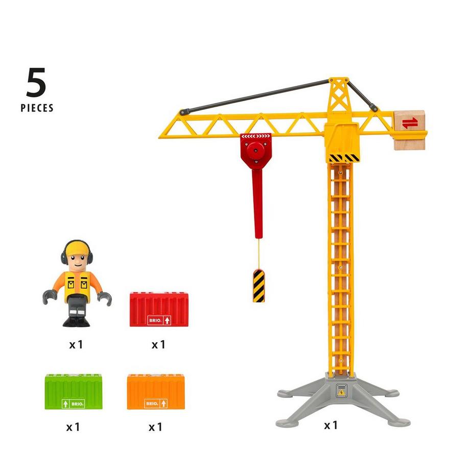 BRIO  Grande grue de construction avec lumière 