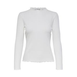 ONLY Langarm Ripp Rundhals T-Shirt  