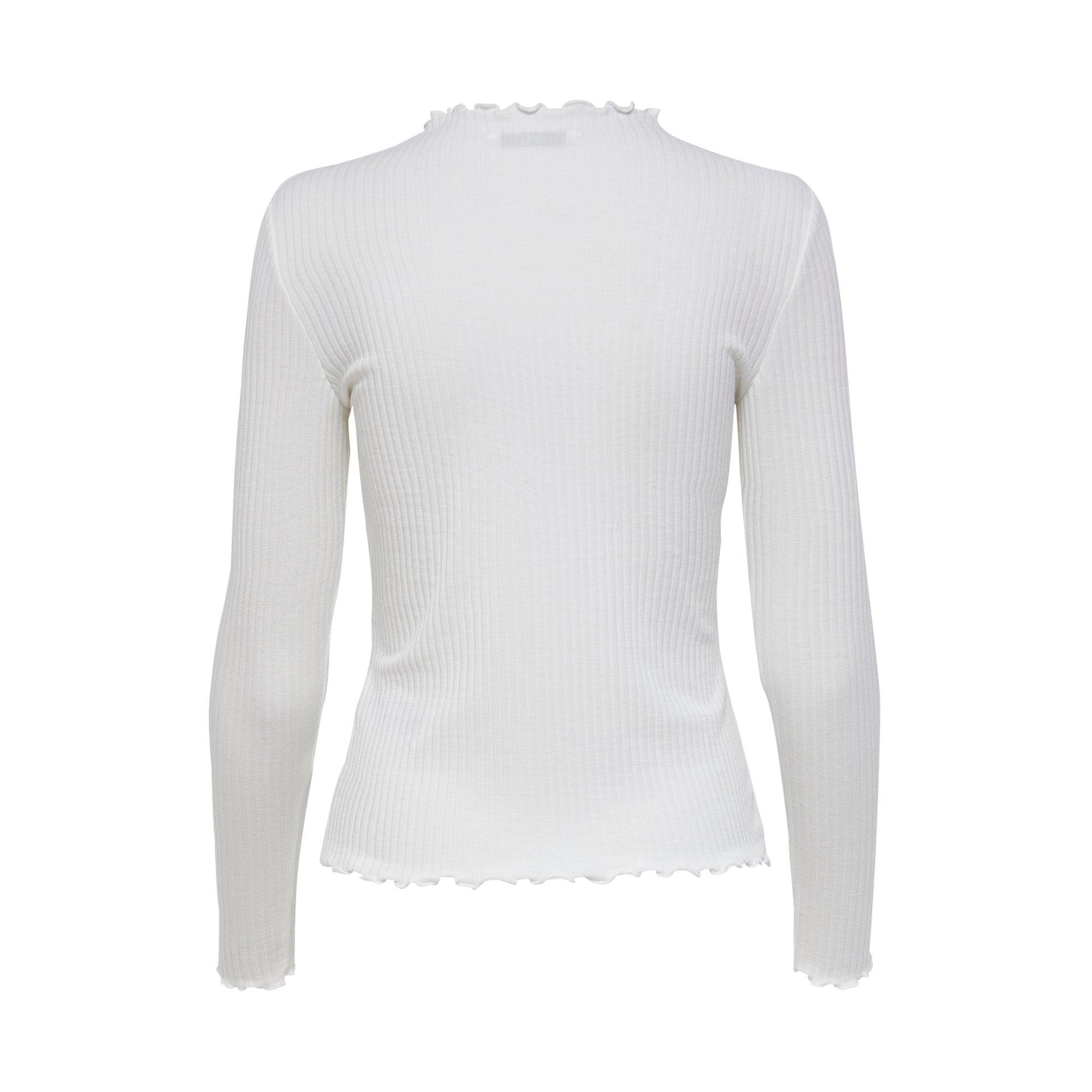 ONLY Langarm Ripp Rundhals T-Shirt  