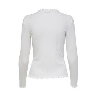 ONLY Langarm Ripp Rundhals T-Shirt  