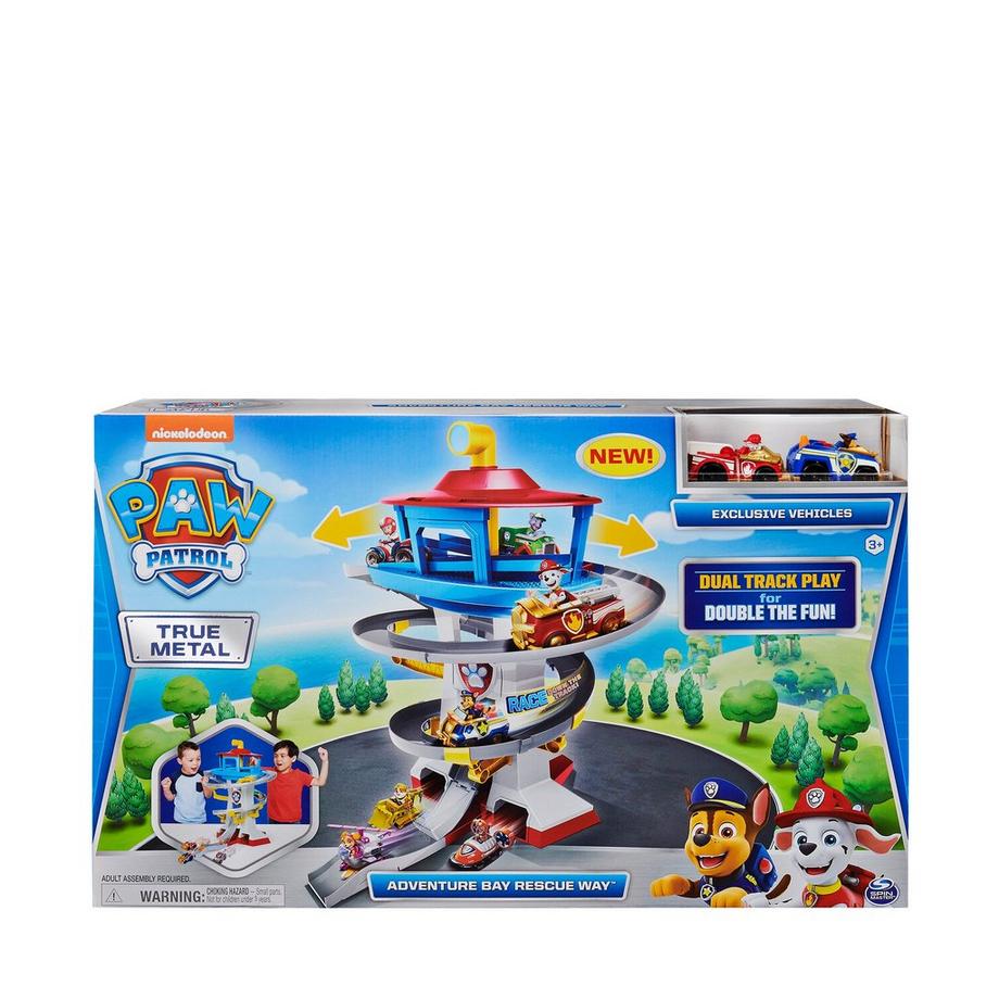 Spin Master  Paw Patrol True Metal Adventure Bay Spielset Mit 2 Metallfahrzeugen Im Maßstab 1:55 