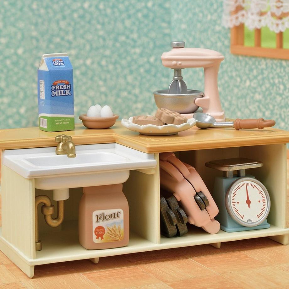 Sylvanian Families SF Kitchen Island
 Le meuble de cuisine et accessoires 