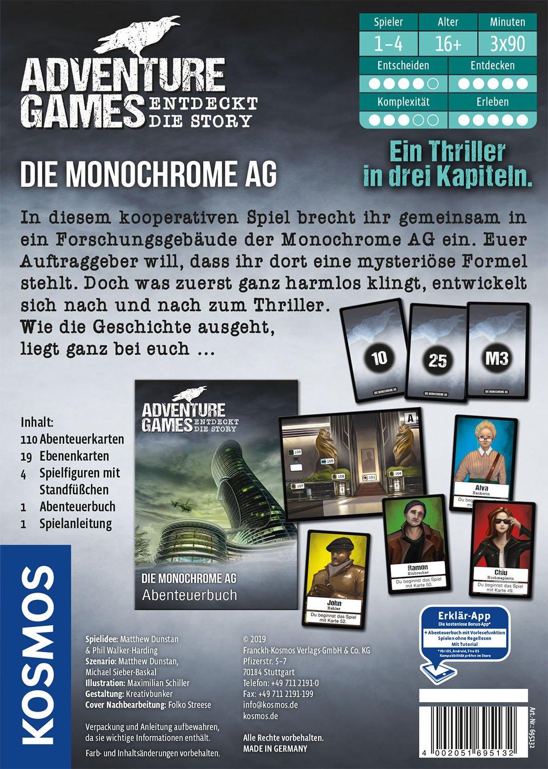 Kosmos  Adventure Games, Die Monochrome AG, Deutsch 