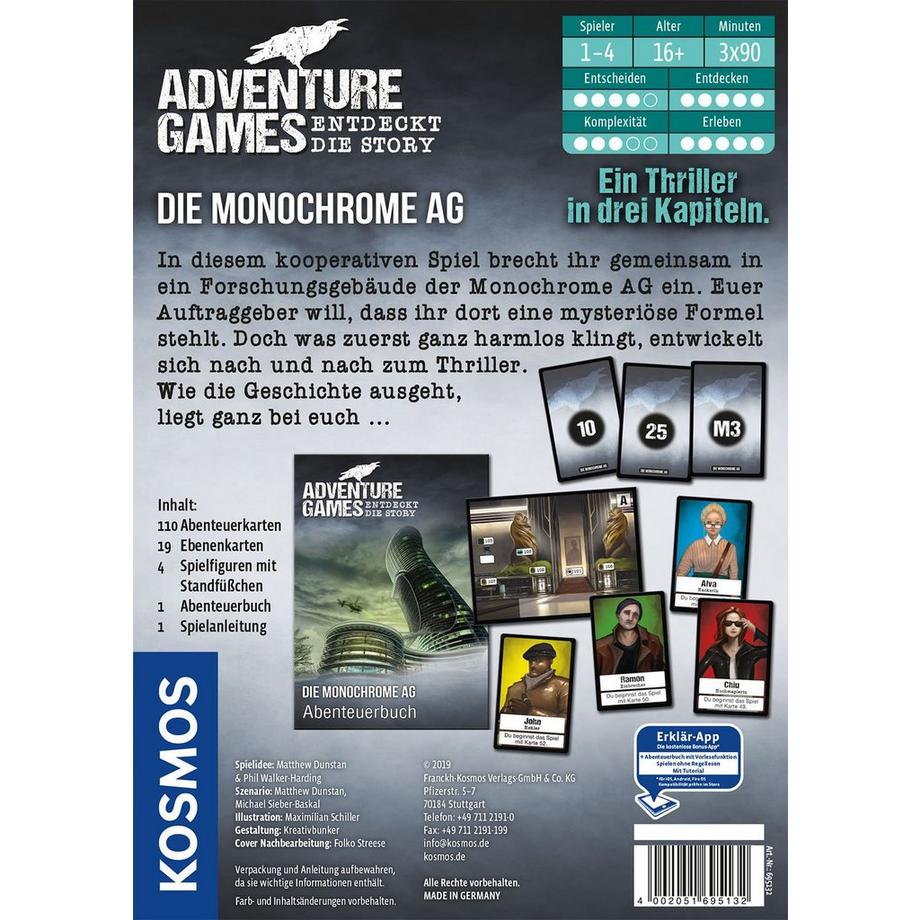 Kosmos  Adventure Games, Die Monochrome AG, Deutsch 
