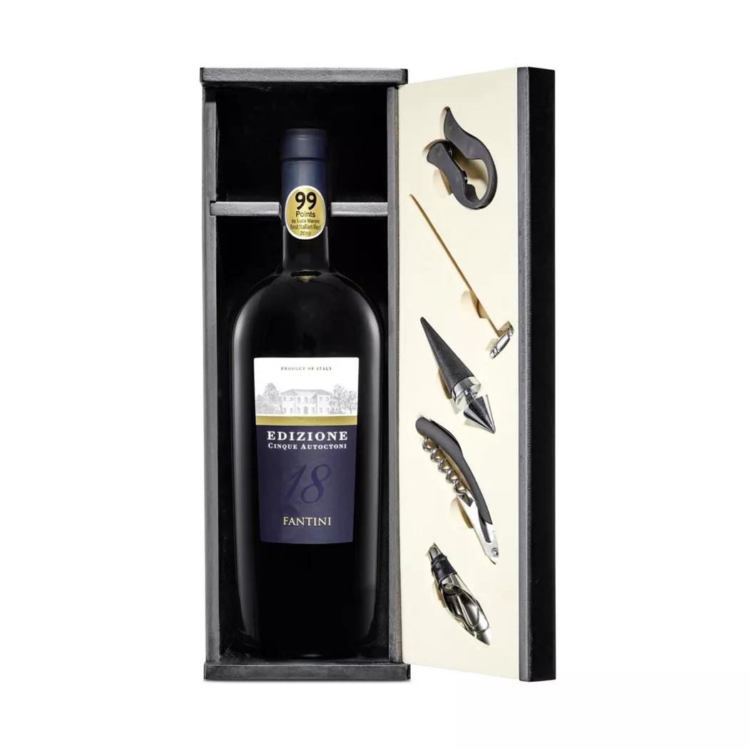 Edizione Cinque Autoctoni  in der Box mit Zubehör -  Wein Sortiment 2019, 150 cl
