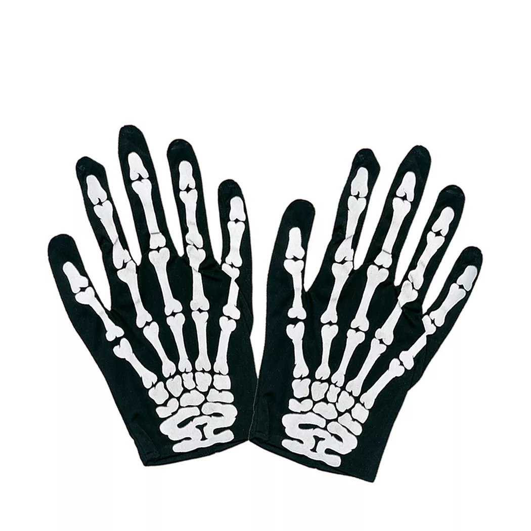 Carnival Toys - Handschuhe Skelett, One Size, Black
