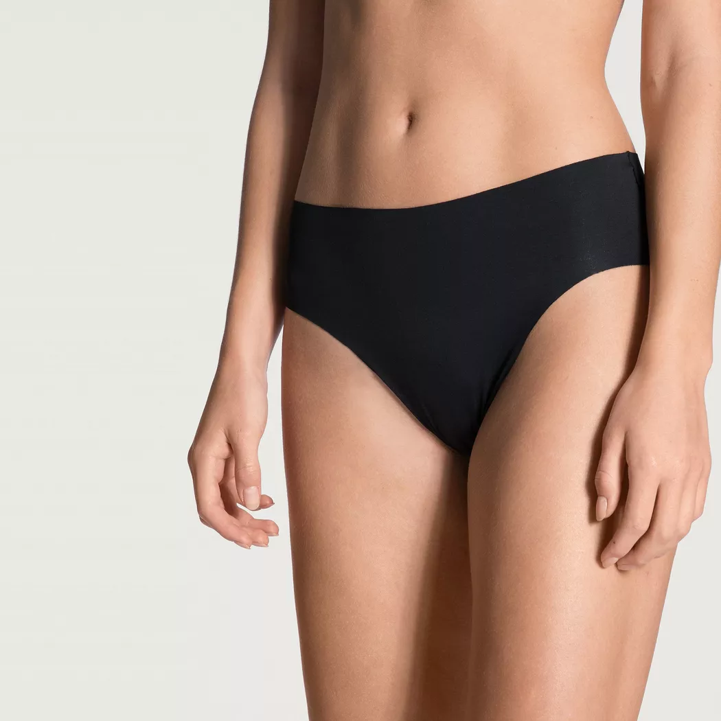 Midislip CALIDA "Modern Fit", Damen, Gr. M (44/46), schwarz, Interlock, Obermaterial: 80% Modal (TENCEL™), 20% Elasthan, unifarben, körpernah, Unterhosen, seidig weich, atmungsaktiv, Interlock-Qualität, cleaner Look 3