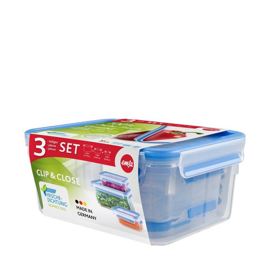 emsa Lot de boîtes Clip&Close 