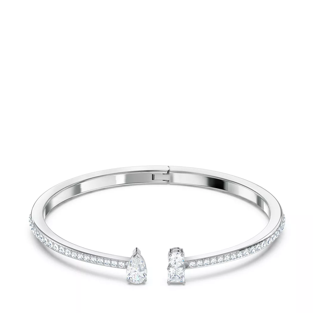 Armband SWAROVSKI "Mesmera Attract" Gr. S, silber (metallfarben, kristallweiß, kristallweiß), Armbänder, Damen, S, Metall, glitzernd, glänzend, Armband, mit Swarovski Kristall