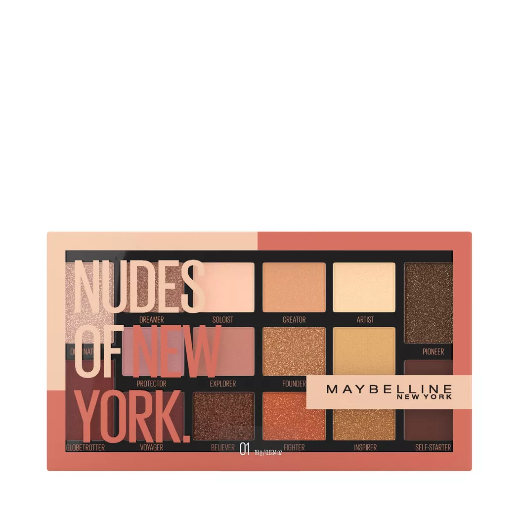 Maybelline - Nudes Of New York Lidschattenpalette, 1 Stück, Multicolor