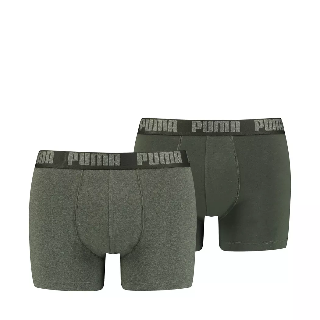Puma - Slip aus Baumwolle, Basic Boxer, M, Olivegrün