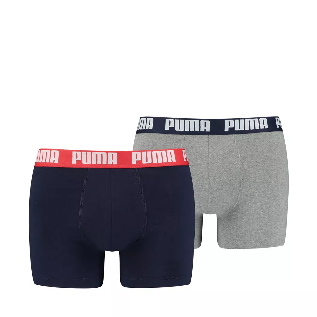 Puma - Slip aus Baumwolle, Basic Boxer, L, Blau Denim