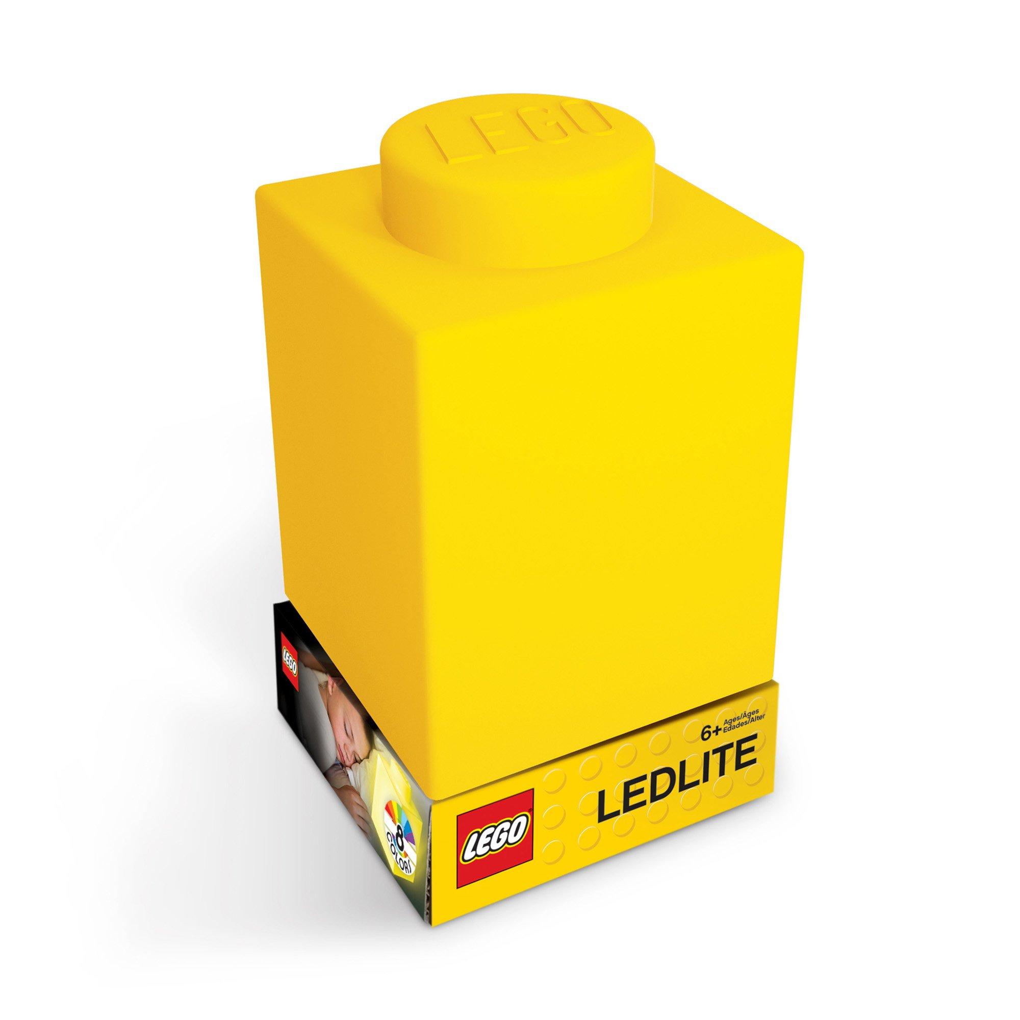Image of Legostein Nachtlicht Aus Silikon Gelb