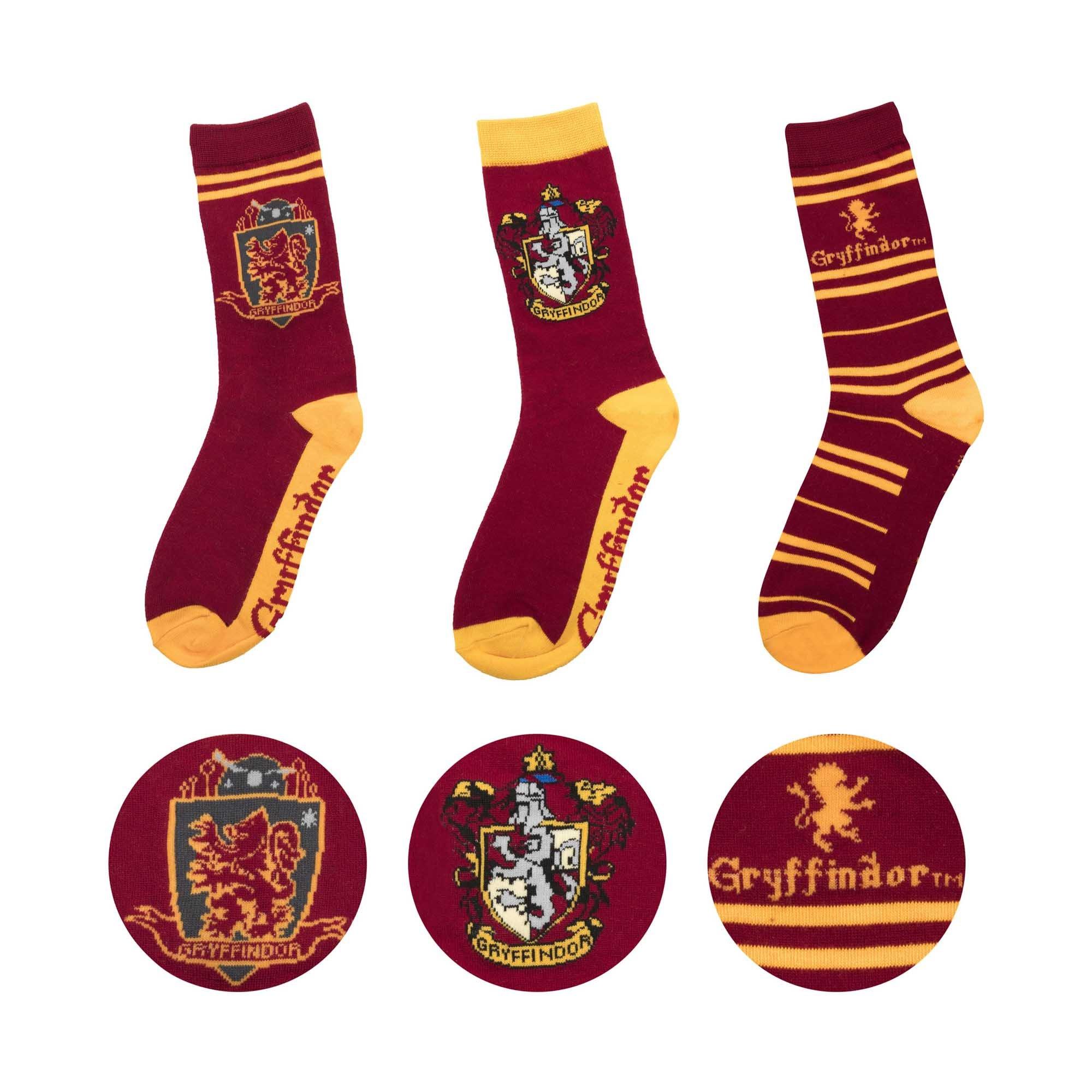Cinéreplicas  Harry Potter pack 3 paires de chaussettes Gryffindor 