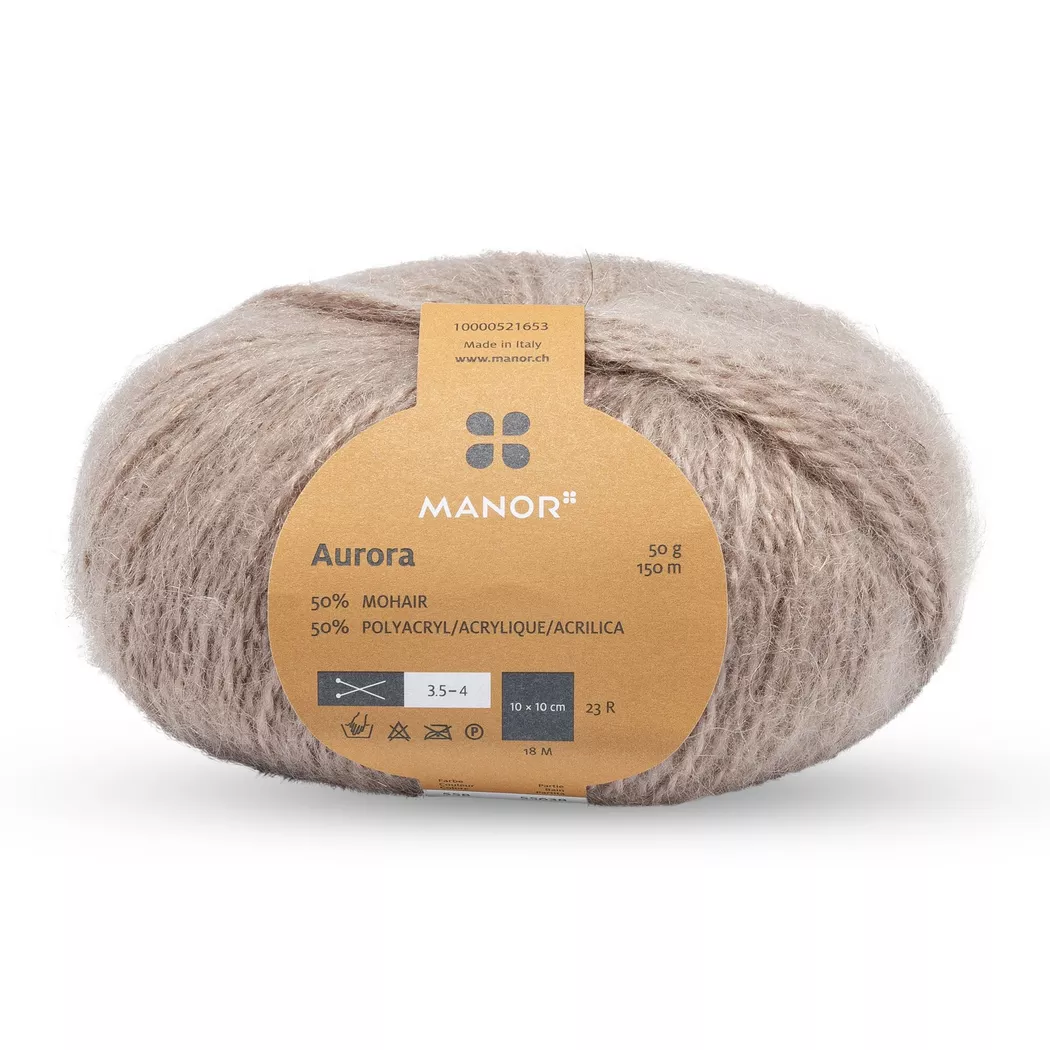 Manor - Strickgarn, 14X7CM, Beige