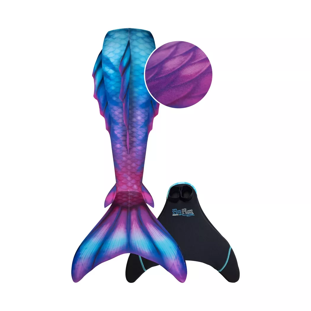 Fin Fun - Meerjungfrau Atlantis Malaysian Mist, L, Blau