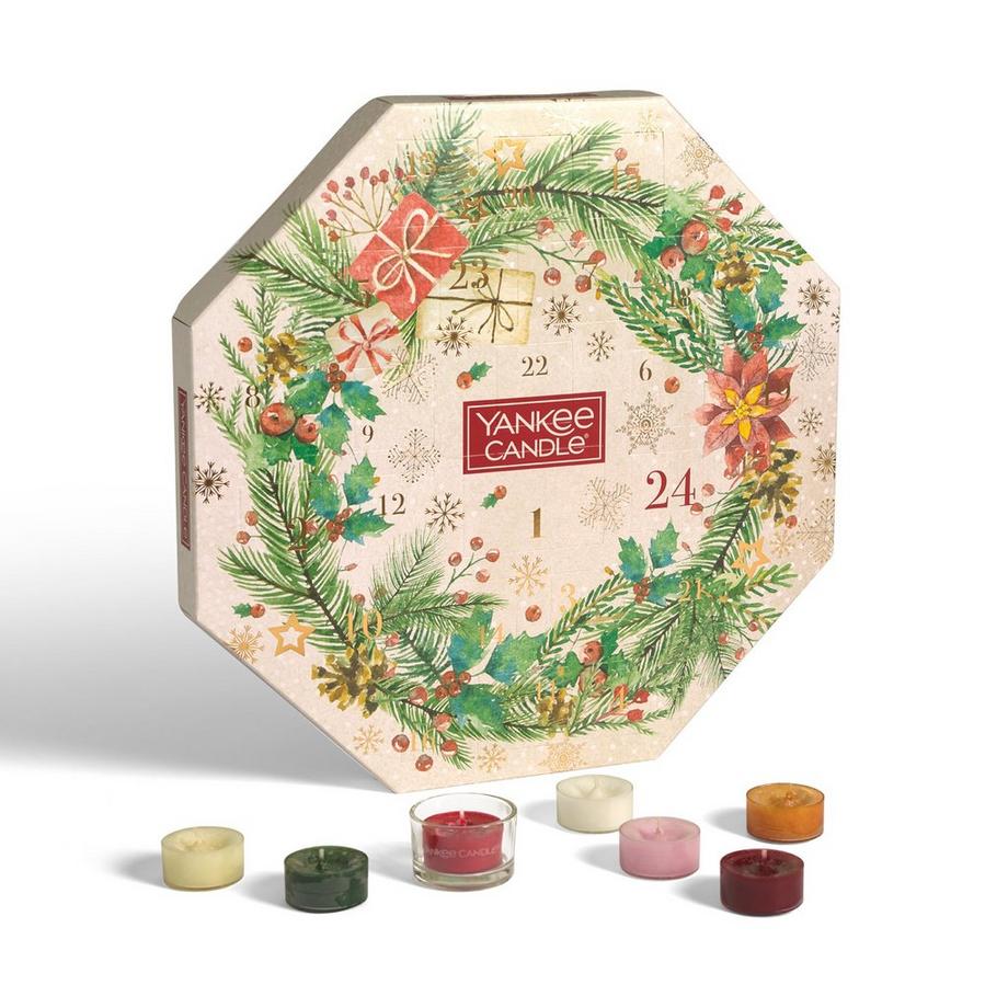 YANKEE CANDLE 24 x Tea Light Candle / 1 x Cl Calendario dell'Avvento 