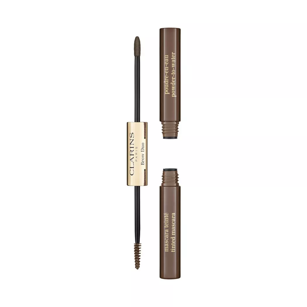 Clarins - Browduo Brow 2 Go, Brown Duo Sourcils,  Medium Brown